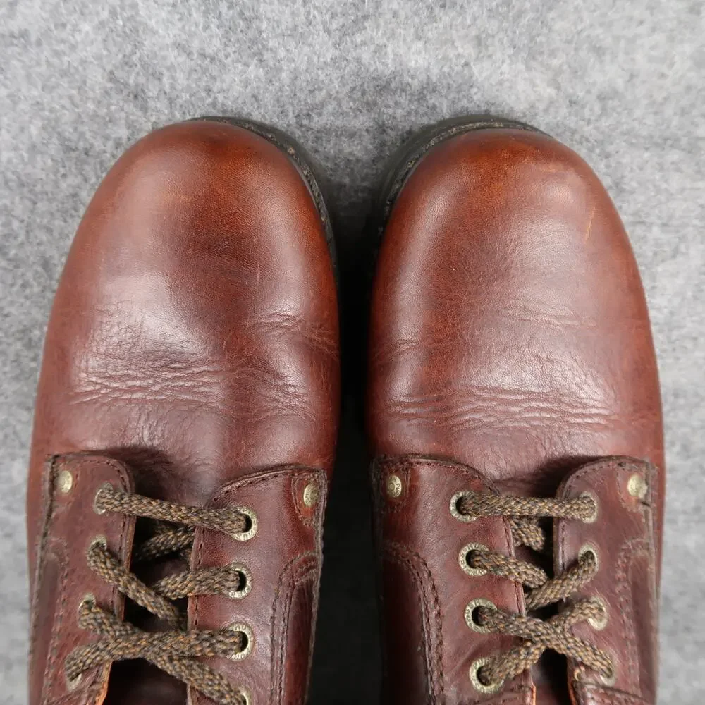 Hush Puppies Shoes Mens 10.5 EW Derby Oxford Leather Dress Work Lug Sole Brown